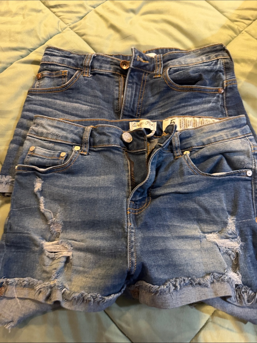 Lot o 2 pair like new Distressed Denim Shorts - Blue